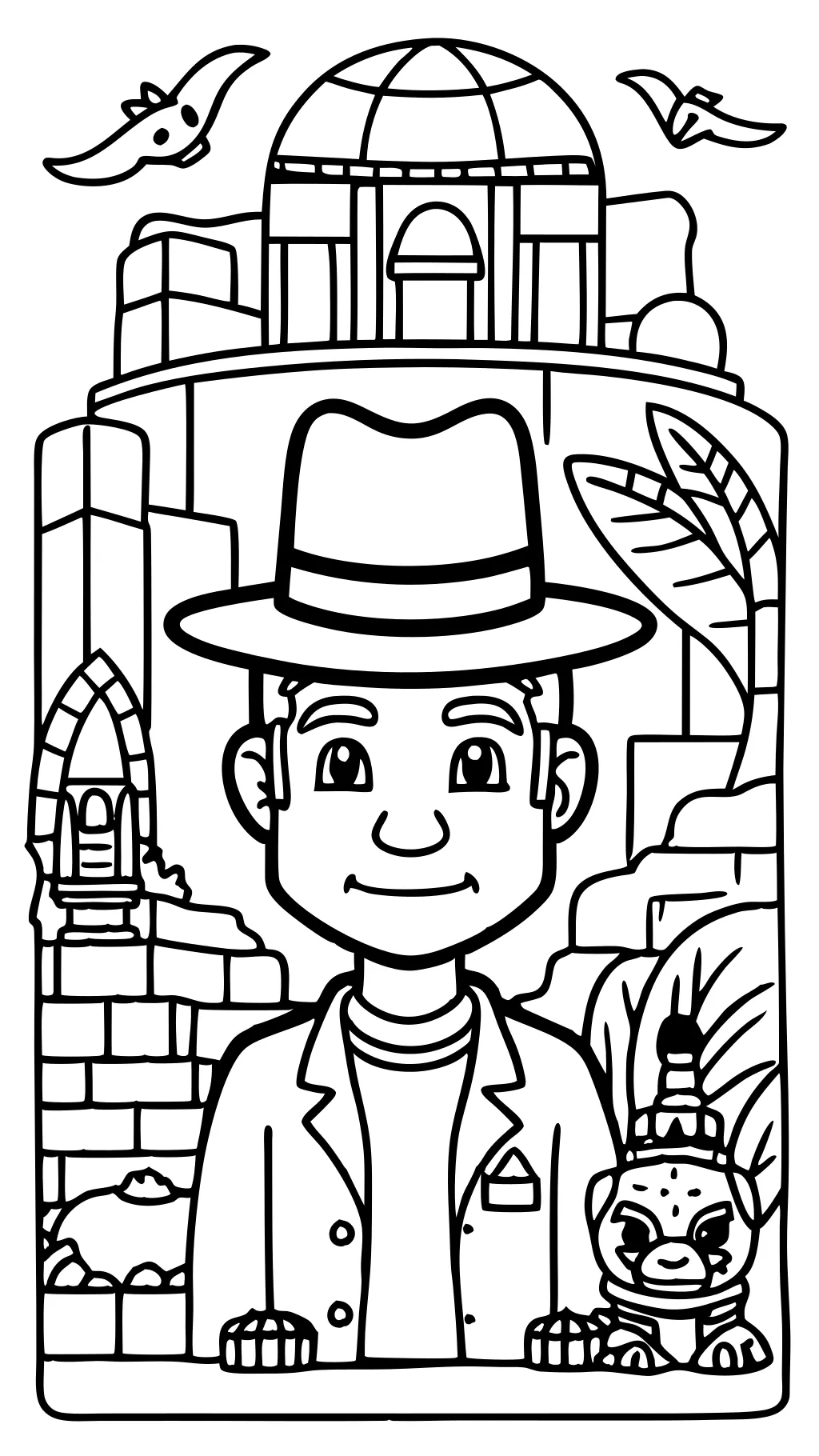 indiana jones coloring pages